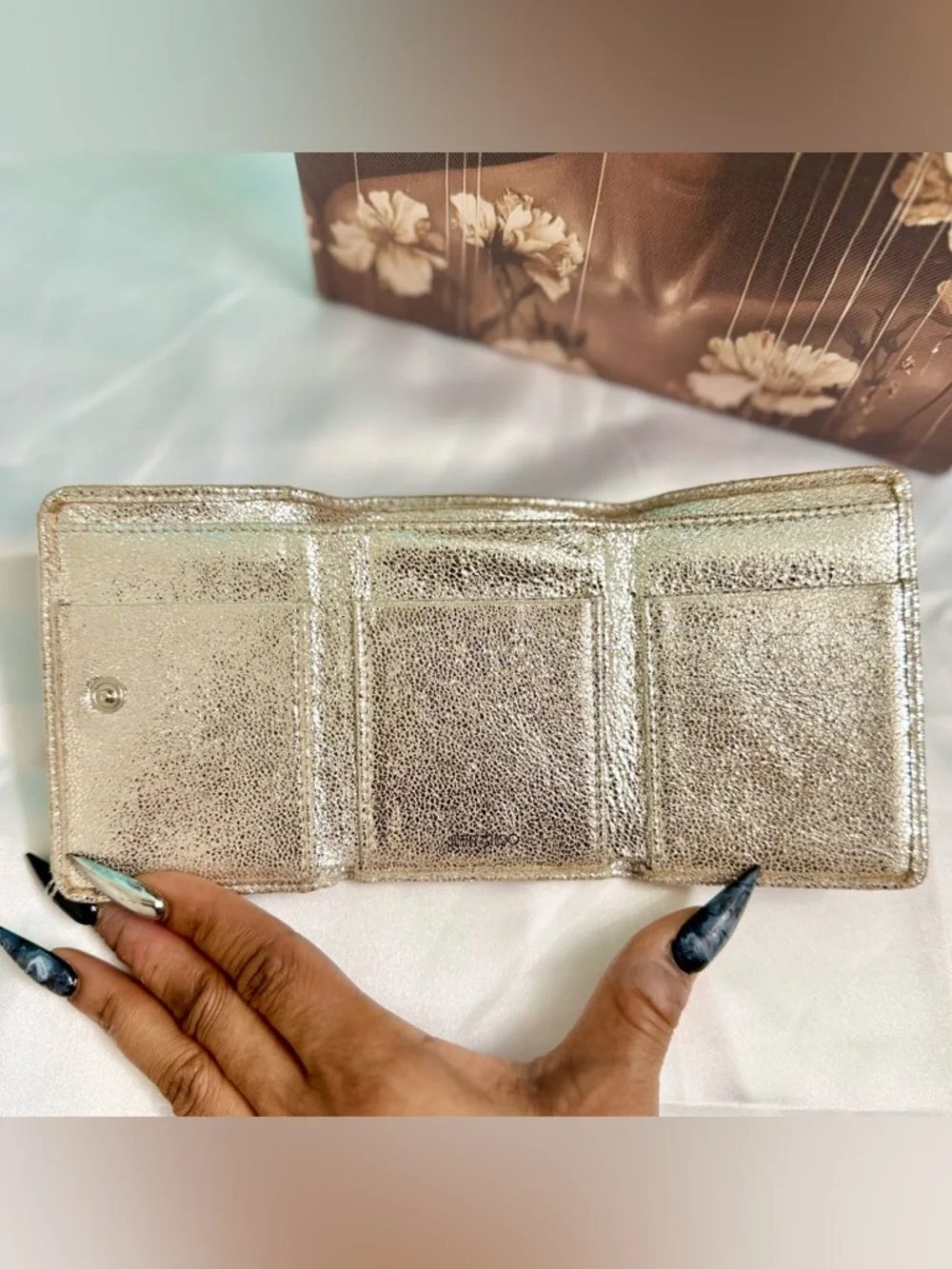 EUC - Jimmy Choo Nemo Star-Studded Trifold Wallet - Full Set - Picture 8 of 13